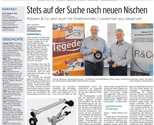 Rübsam & Co in Hünfelder Zeitung